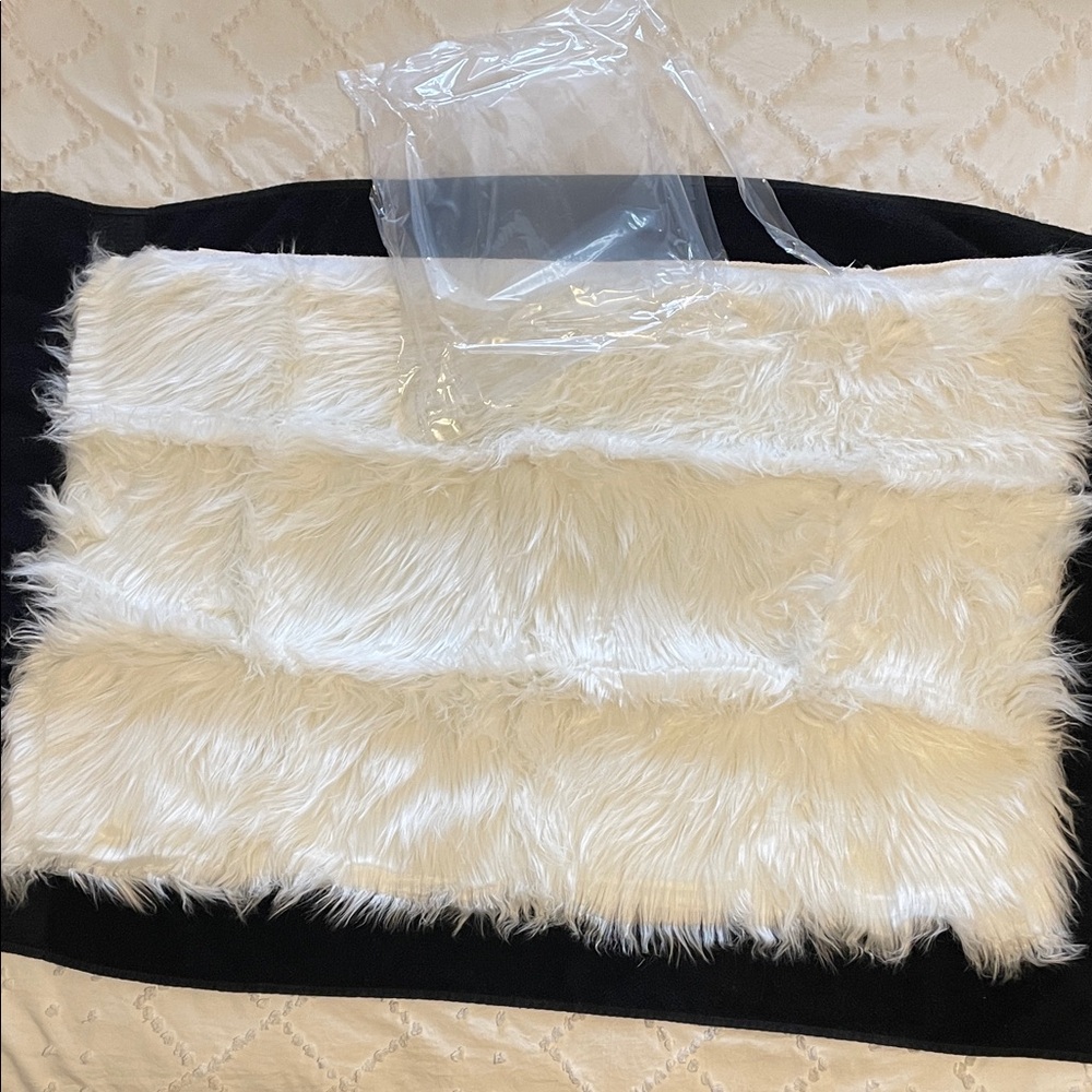 White Faux Fur Rug small new